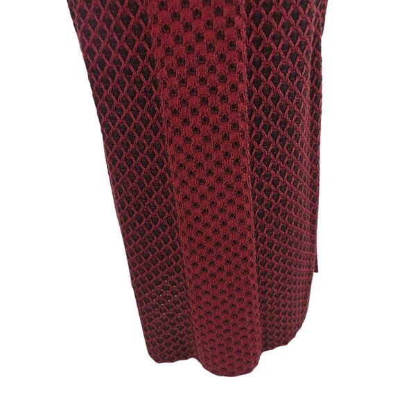Habitat Women’s Medium Red Black Sleeveless Knit Sweater Vest Button Front - Picture 10 of 13
